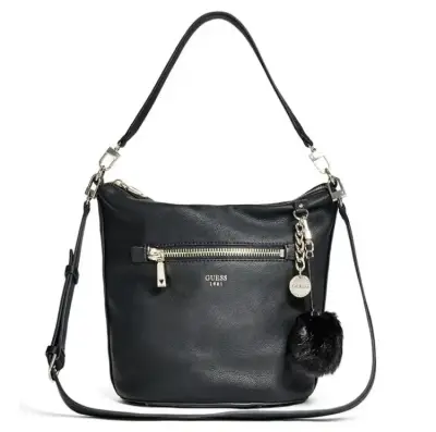 Bolso negro Guess con herrajes  plateados - miniatura 1