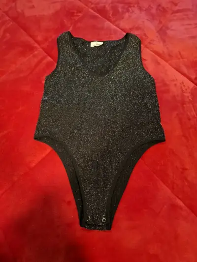 Body negro brillante para mujer - miniatura 1