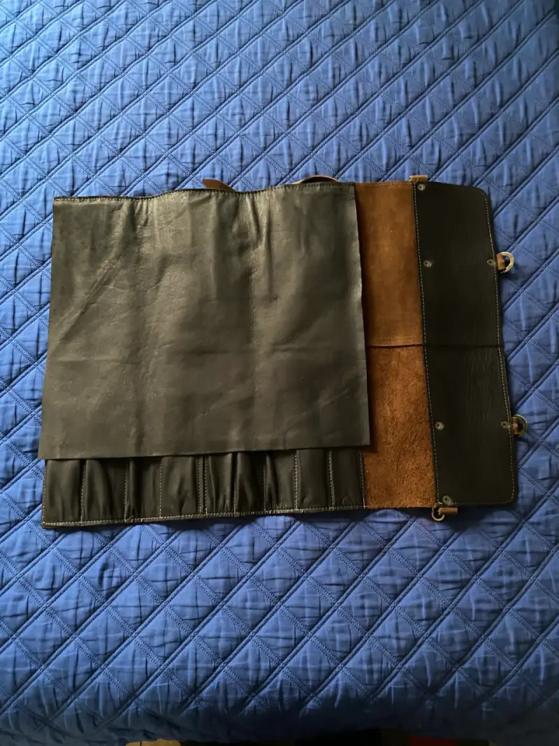Estuche de cuero para cuchillos con correa ajustab - 3