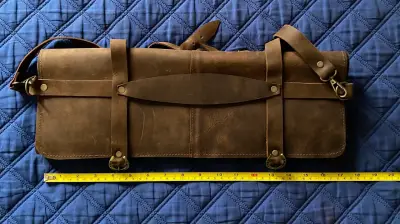 Estuche de cuero para cuchillos con correa ajustab - miniatura 4