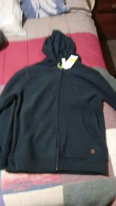 Polerón con capucha negro unisex - miniatura 2