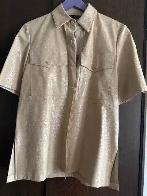 Camisa Beige Texturizada Sfera Collection- NUEVO - 1