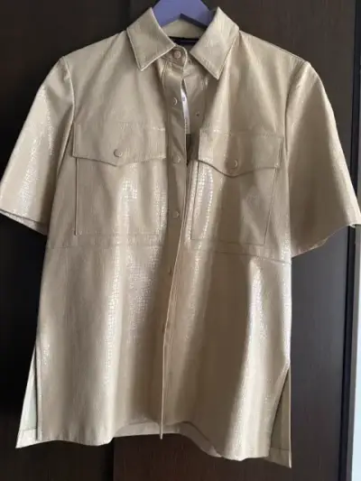 Camisa Beige Texturizada Sfera Collection- NUEVO - miniatura 1