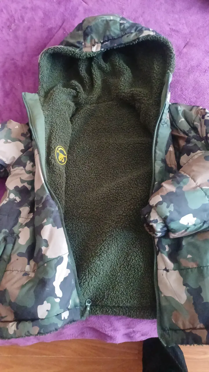 Chaqueta polar verde con capucha - 2