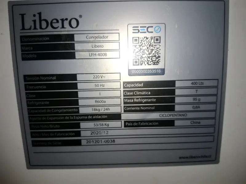 Congelador horizontal Libero 400L en buen estado - 2