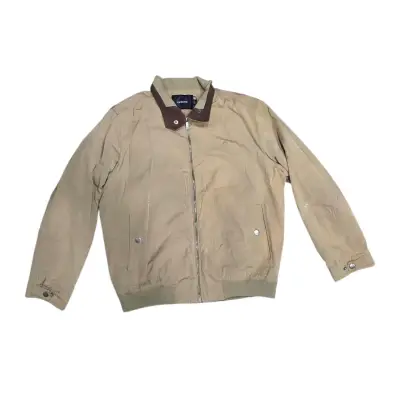 Chaqueta beige Cacharel con cuello marrón - miniatura 1