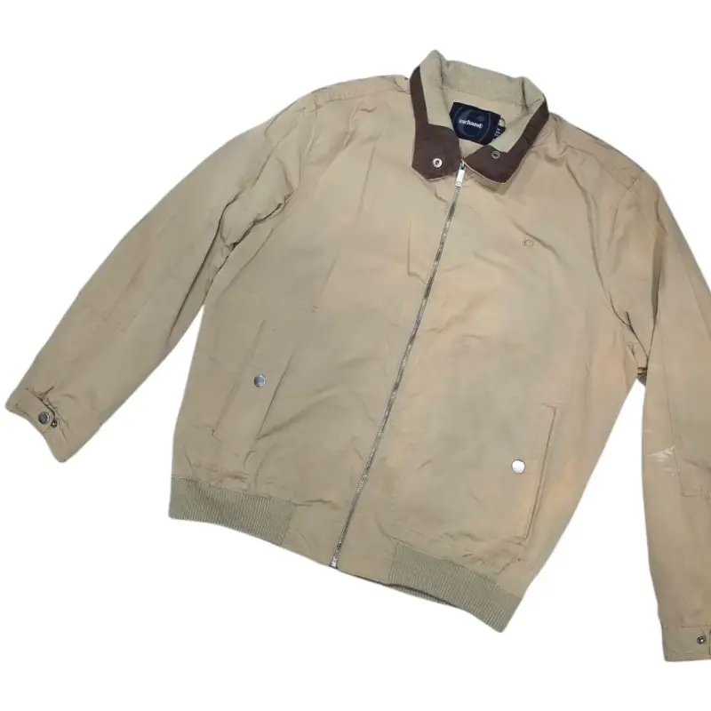 Chaqueta beige Cacharel con cuello marrón - 3