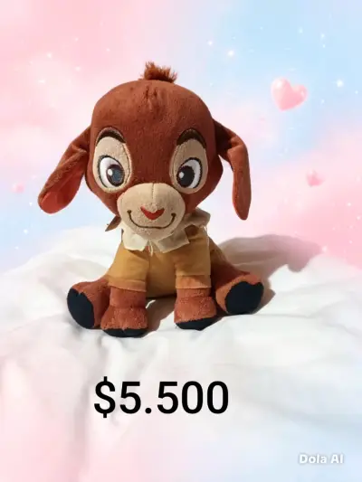 Peluche de cabra marrón suave y adorable - miniatura 1