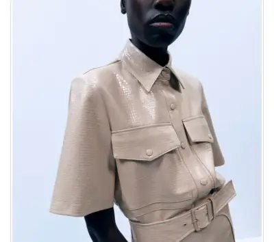 Camisa Beige Texturizada Sfera Collection- NUEVO - miniatura 6
