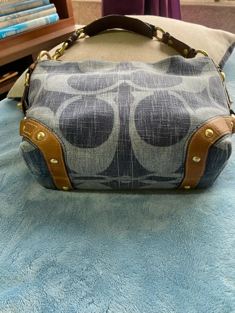 Bolso de hombro Coach de lona y cuero - 6