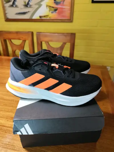Zapatillas Adidas Galaxy 7 negro naranja - miniatura 1