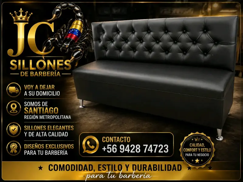 Sillón de barbería elegante y cómodo - 2