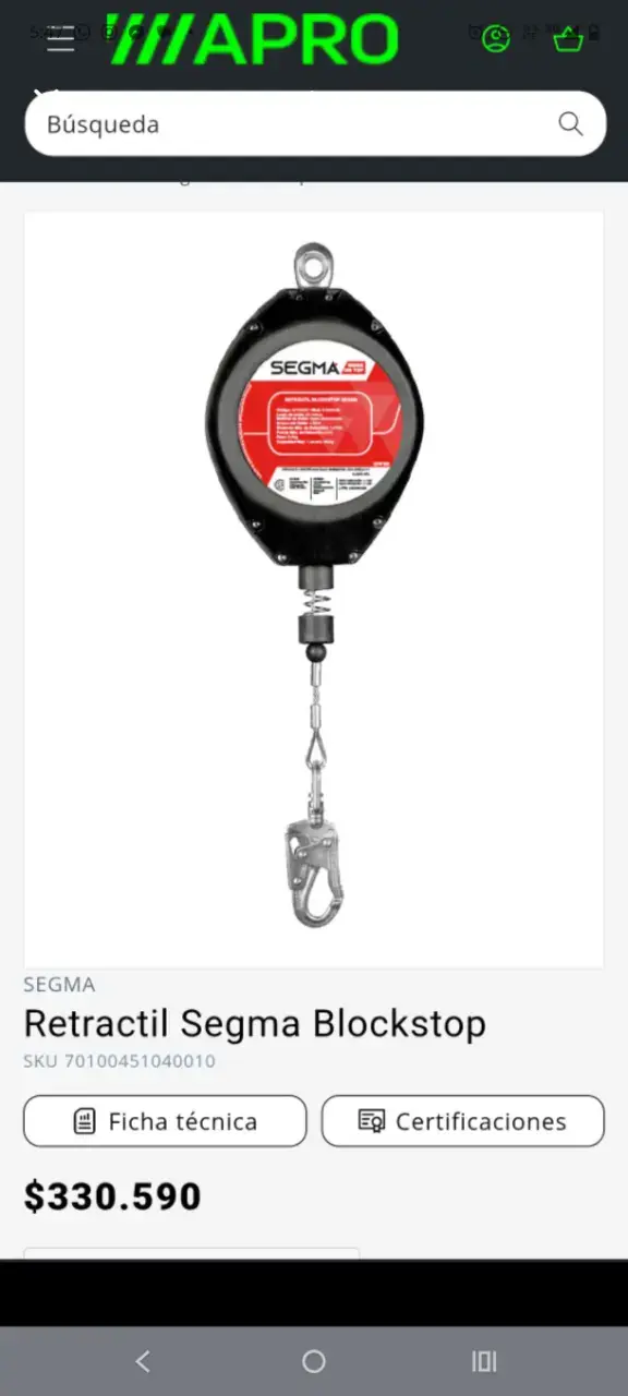 Retráctil de Seguridad Segma Blockstop - 2