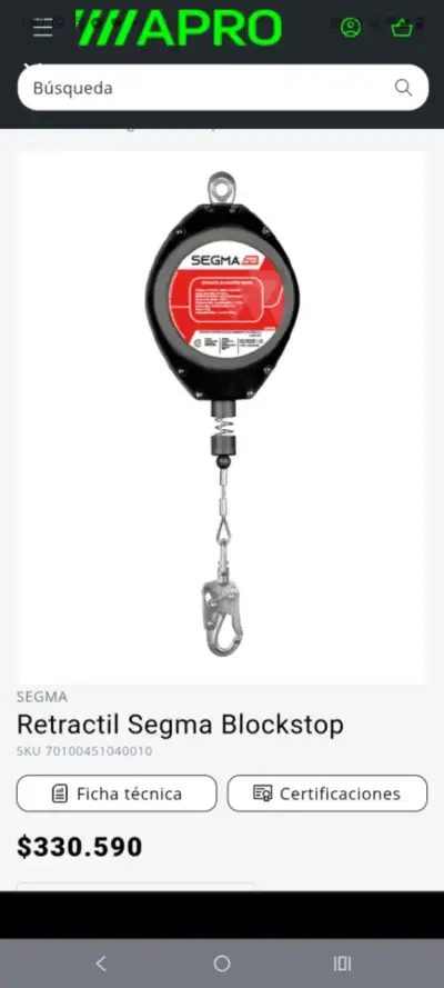 Retráctil de Seguridad Segma Blockstop - miniatura 2