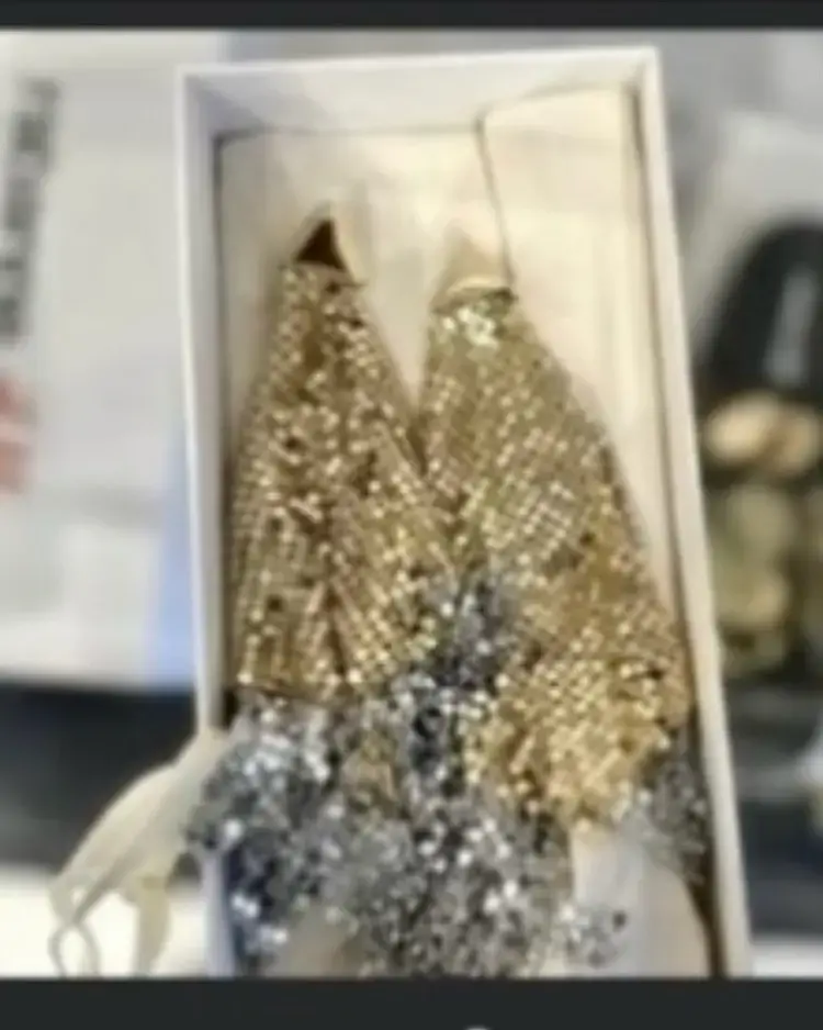 Pendientes Rabanne  largos dorados y plateados - 4