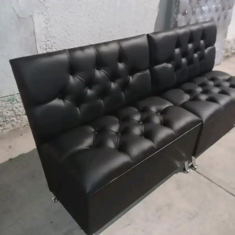 Sillón de Espera para Barbería JC Negro - 5