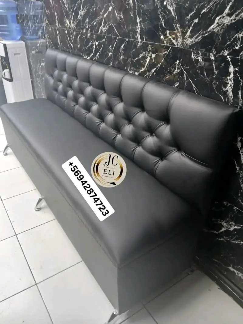 Sillón de Espera para Barbería JC Negro - 6