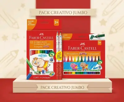 Pack Creativo Jumbo Faber-Castell 12 Ecolápices yR - miniatura 1