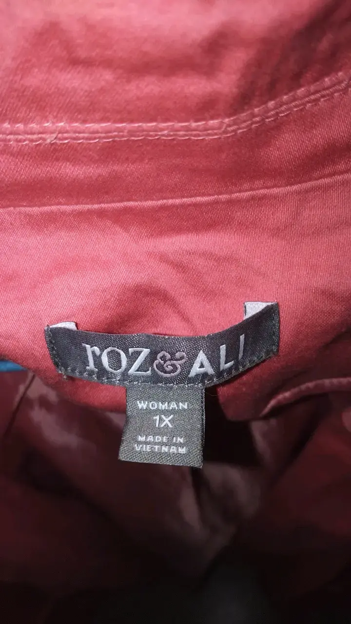 Blazer rojo mujer Talla 1X Roz & Ali - 2