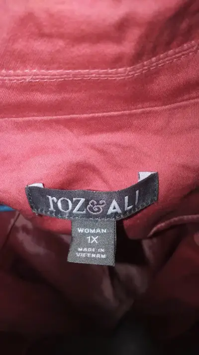 Blazer rojo mujer Talla 1X Roz & Ali - miniatura 2