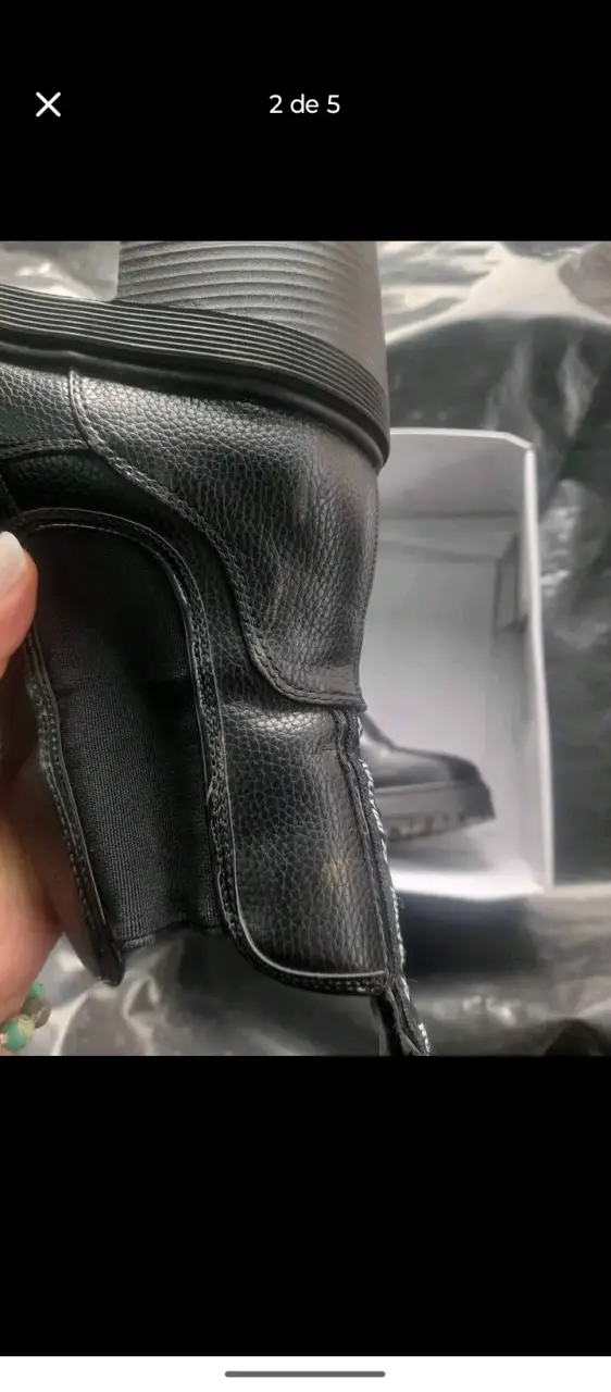 Botines Negros de Cuero con Tacón - 2