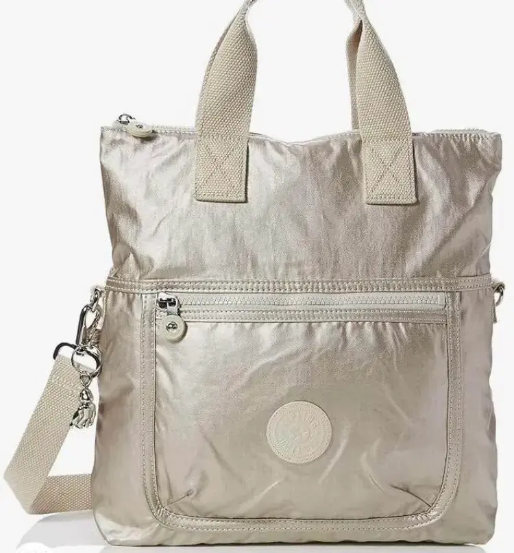 Cartera  Kipling plateado con Correa Ajustable - 4
