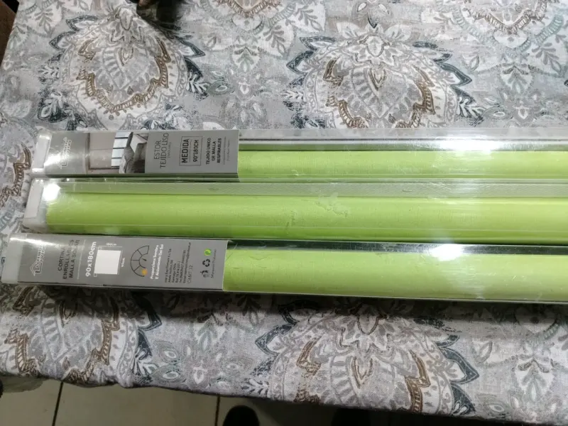 Cortina enrollable malla solar verde 90x180 cm - 4