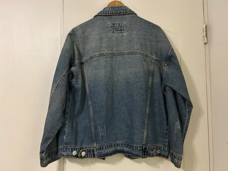 Chaqueta de mezclilla azul para mujer talla M - 2