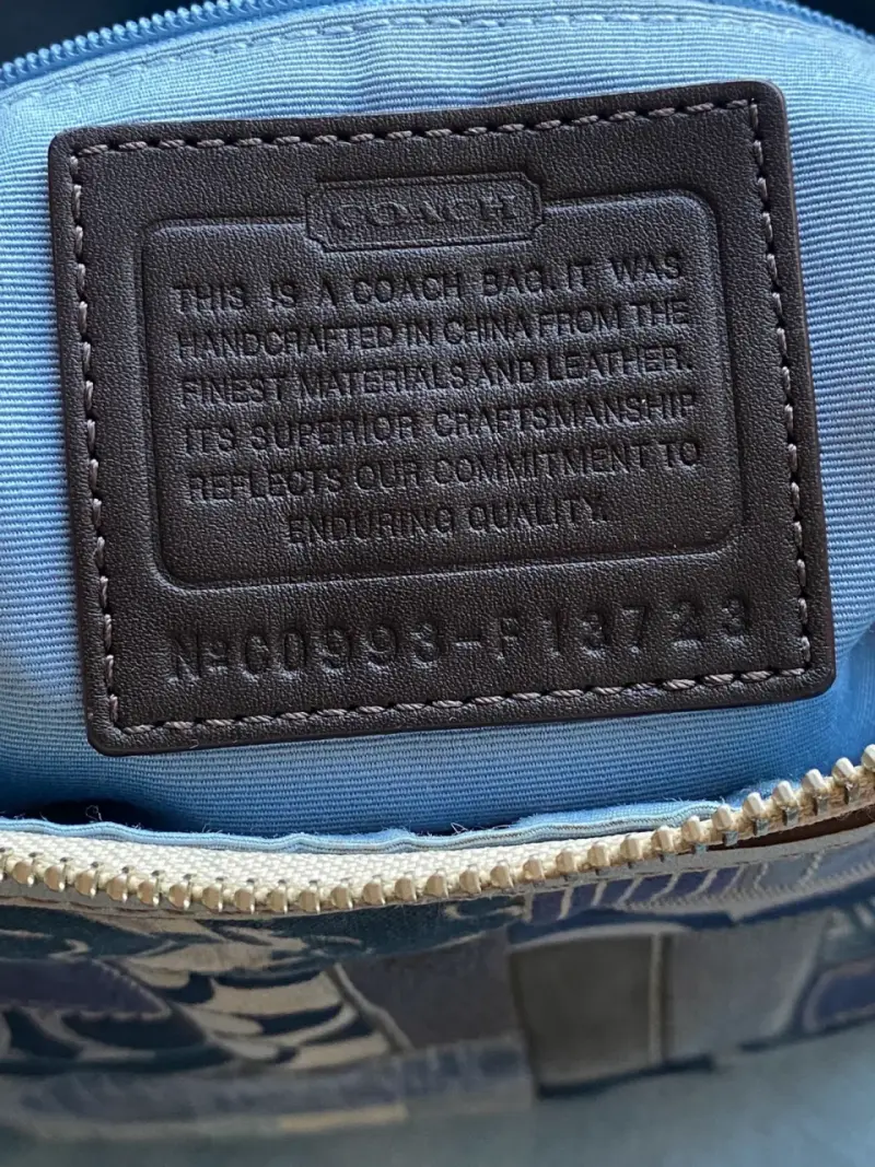 Bolso Coach Patchwork Azul y plateado - 2