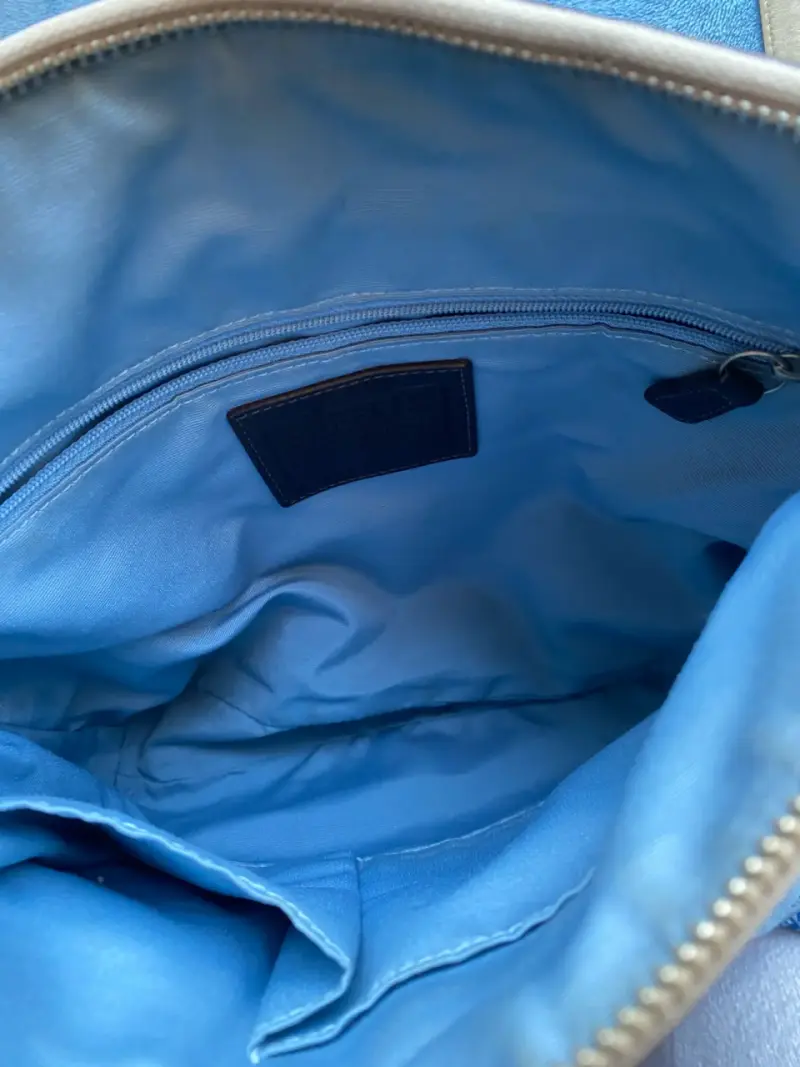 Bolso Coach Patchwork Azul y plateado - 5
