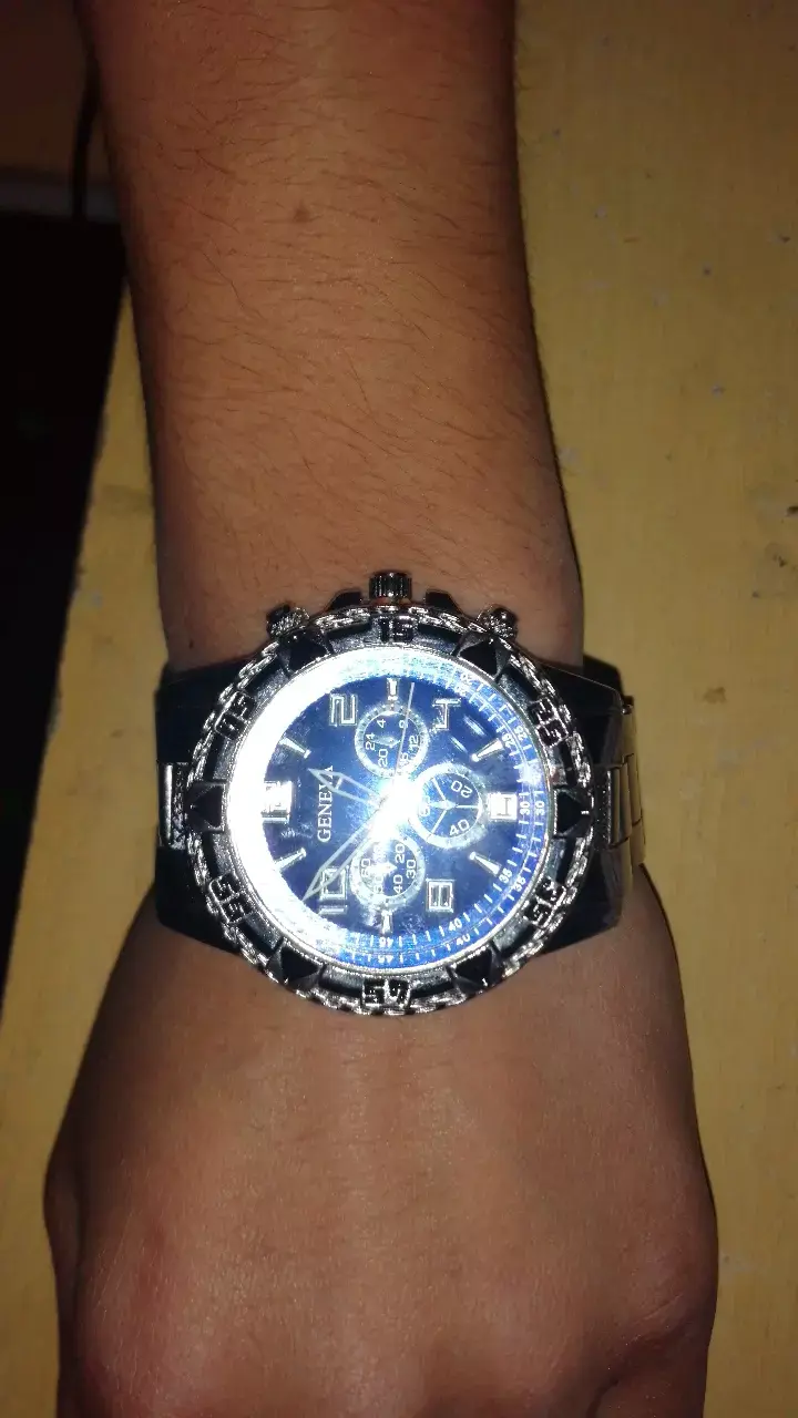 Reloj de Pulsera Geneva Azul Metálico - 5