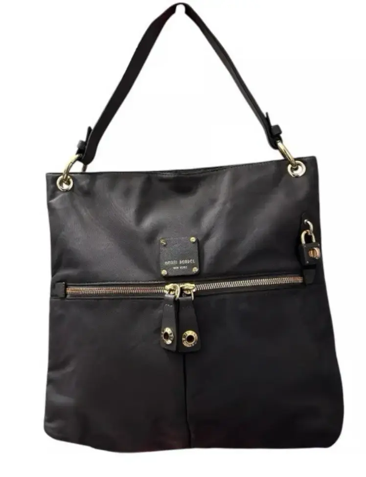 Bolso de mano negro Henri Bendel con detalles dorados - 6