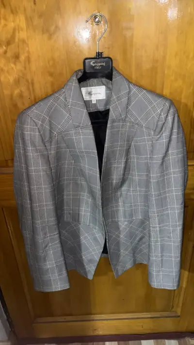 Blazer a cuadros gris Scappini - miniatura 1