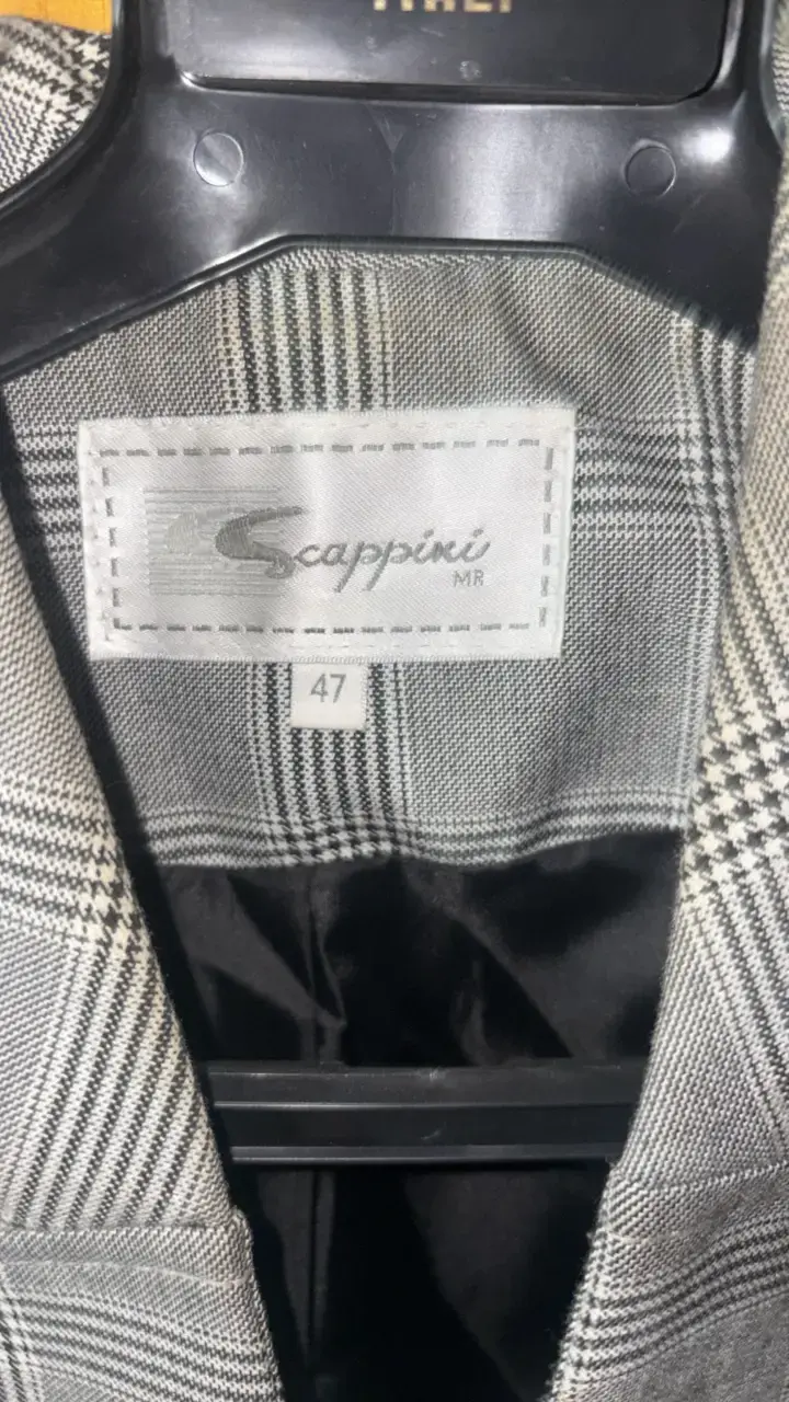 Blazer a cuadros gris Scappini - 2