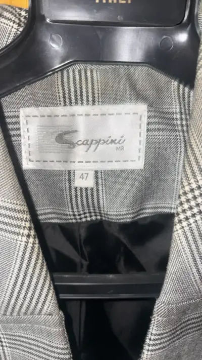 Blazer a cuadros gris Scappini - miniatura 2