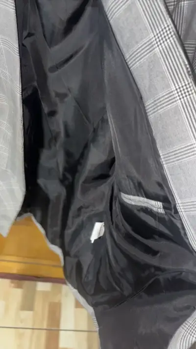 Blazer a cuadros gris Scappini - miniatura 3