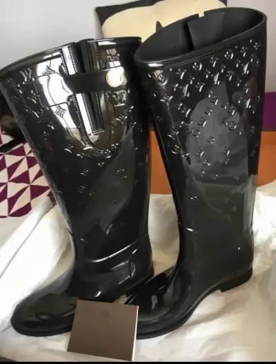 Botas de lluvia negras Louis Vuitton - miniatura 1