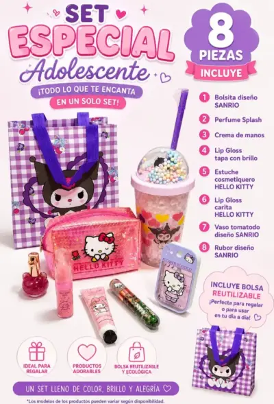 Set de Cosméticos Hello Kitty para Adolescentes - miniatura 1