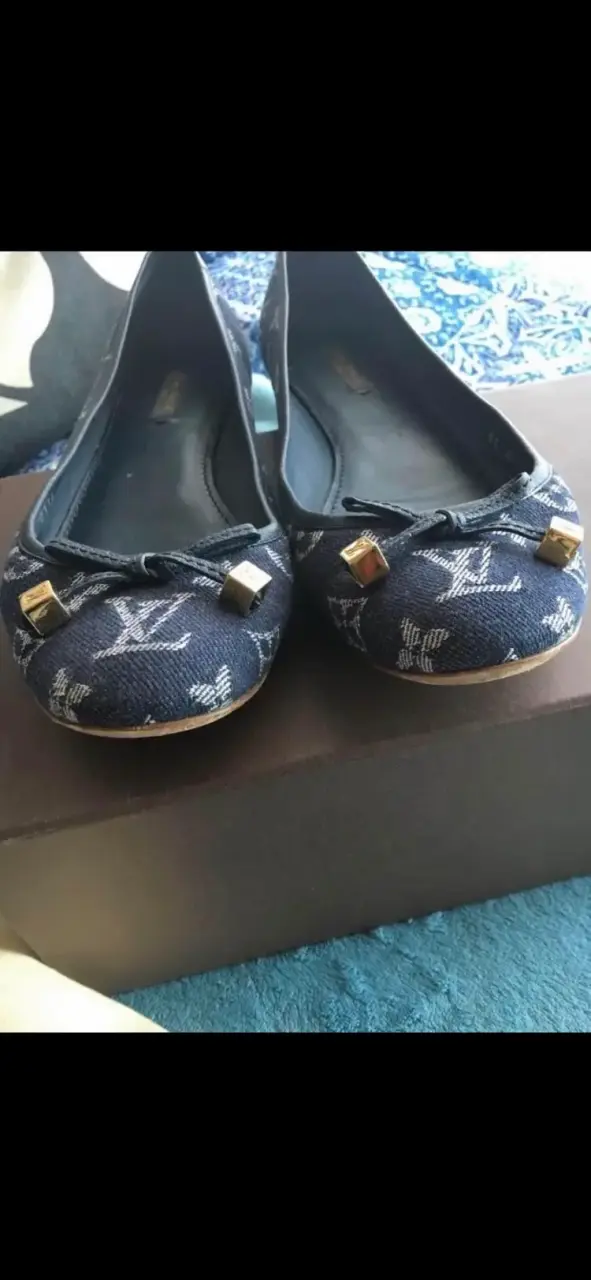 Bailarinas Louis Vuitton Monograma Azul - 2