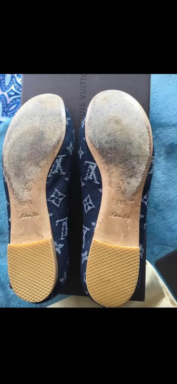 Bailarinas Louis Vuitton Monograma Azul - 4
