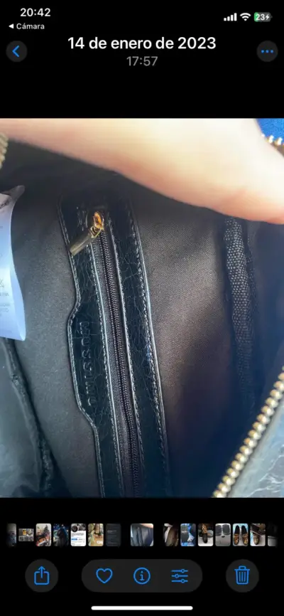 Cartera negra Massimo con correas ajustables - miniatura 4