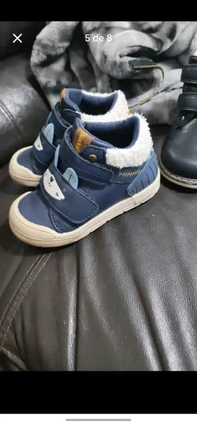 Zapatillas de Niño Azul con Diseño de Oso talla 24 - miniatura 1