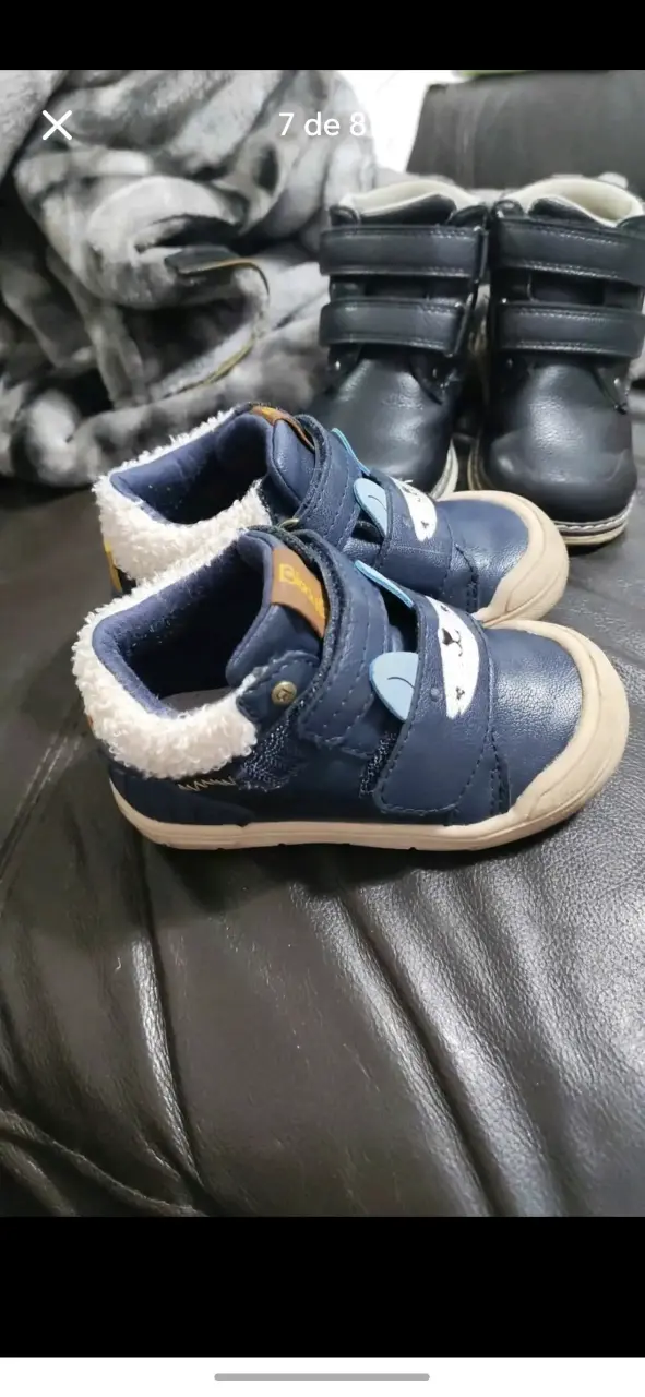 Zapatillas de Niño Azul con Diseño de Oso talla 24 - 3