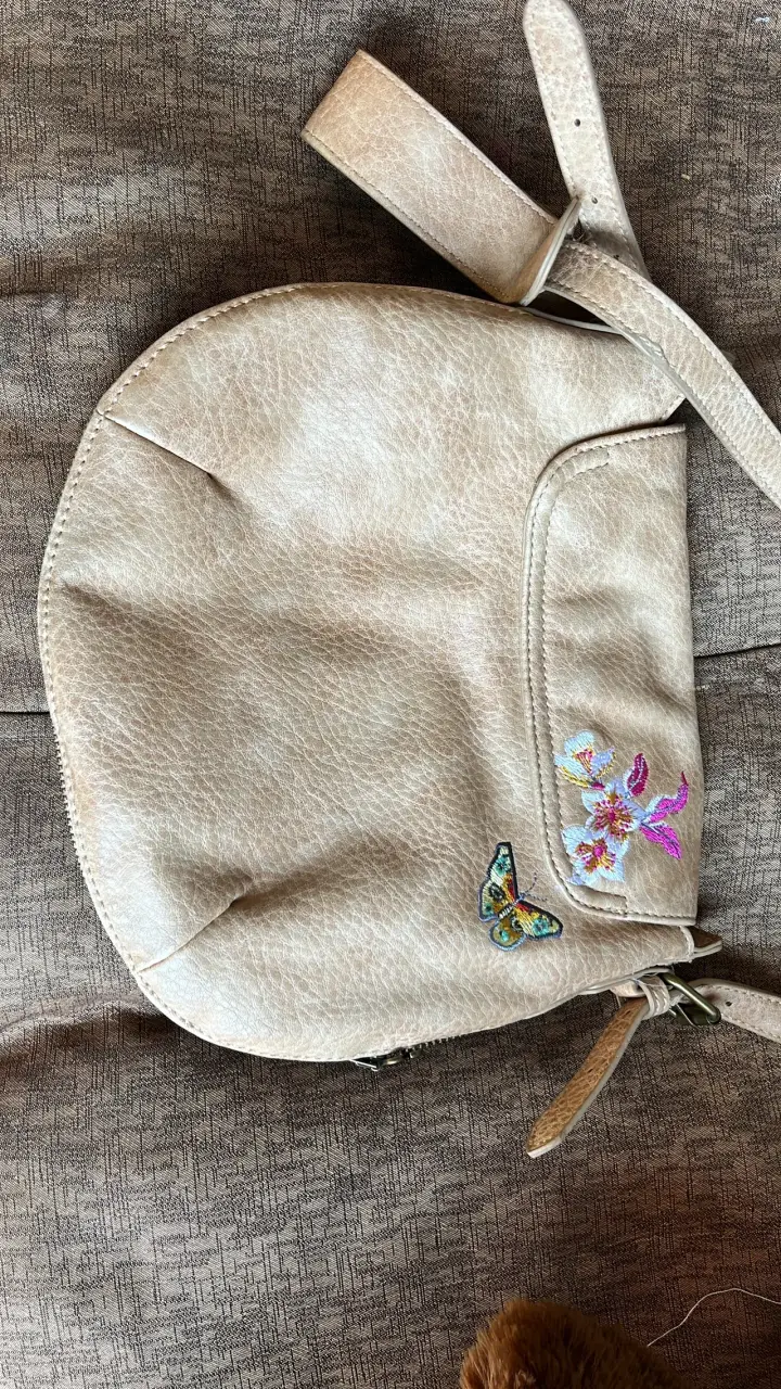 Cartera Desigual bordada floral beige - 2