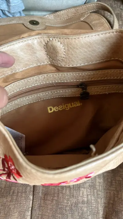 Cartera Desigual bordada floral beige - miniatura 4