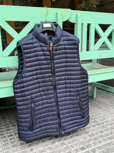Parca acolchado azul marino Saville Row - miniatura 1
