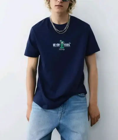 Polera azul Me-Ow York de H&M - miniatura 1