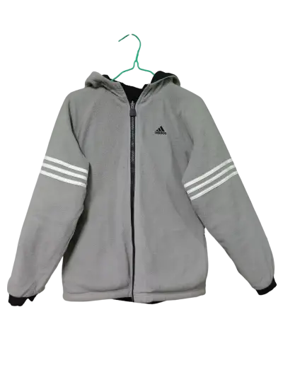 Chaqueta reversible Adidas negra y gris - miniatura 2