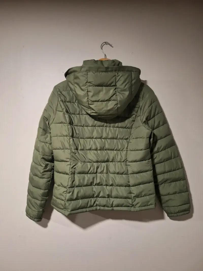 Chaqueta Acolchada INDEX Verde Olivo con Gorro - 2
