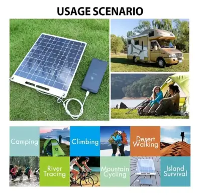 Panel solar portátil monocristalino 100W - miniatura 2